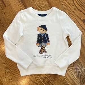 Polo by Ralph Lauren White Sweatshirt with Bear Design